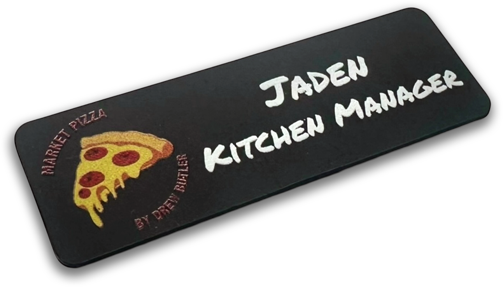 black chalkboard rectangle custom name tag