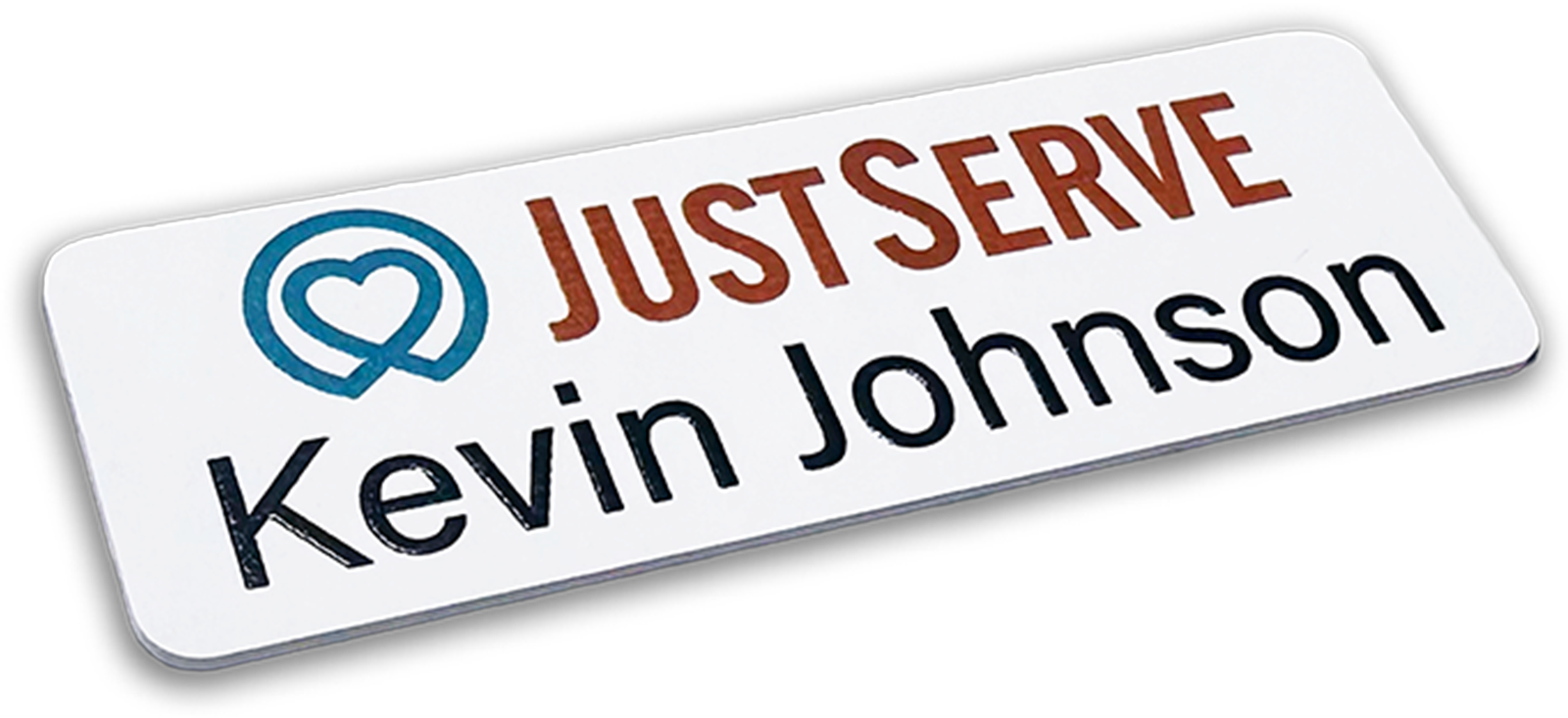 40-mil silver plastic specialty tv custom name tag