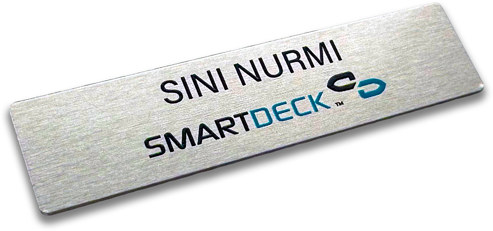 silver metal bar custom name tag