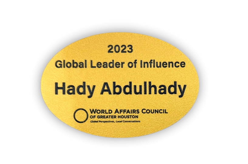 40-mil yellow plastic oval custom name tag