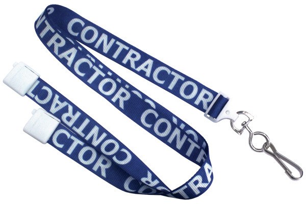 Pre-Printed Contractor Lanyard